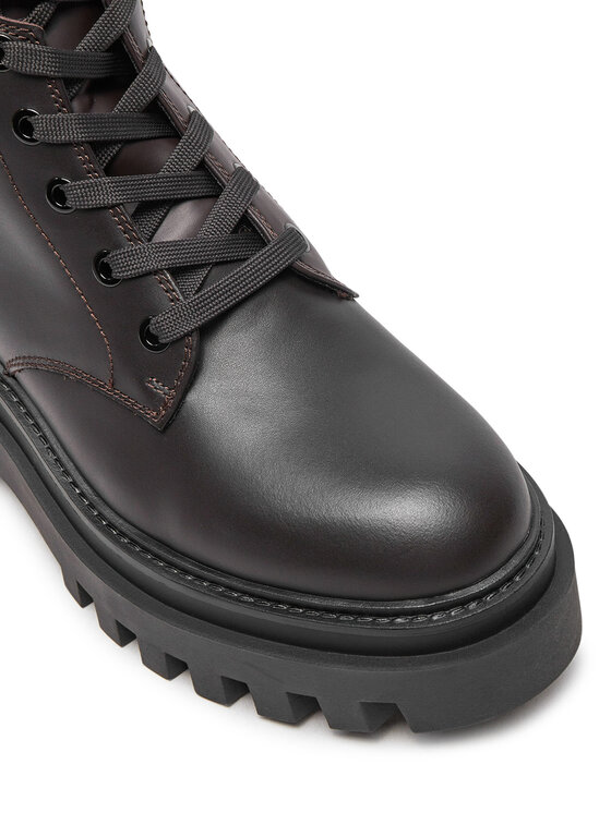 Calvin Klein Jeans Calvin Klein Jeans Sztyblety Flatform Lace Up Boot Mg Lth YW0YW01544 Brązowy