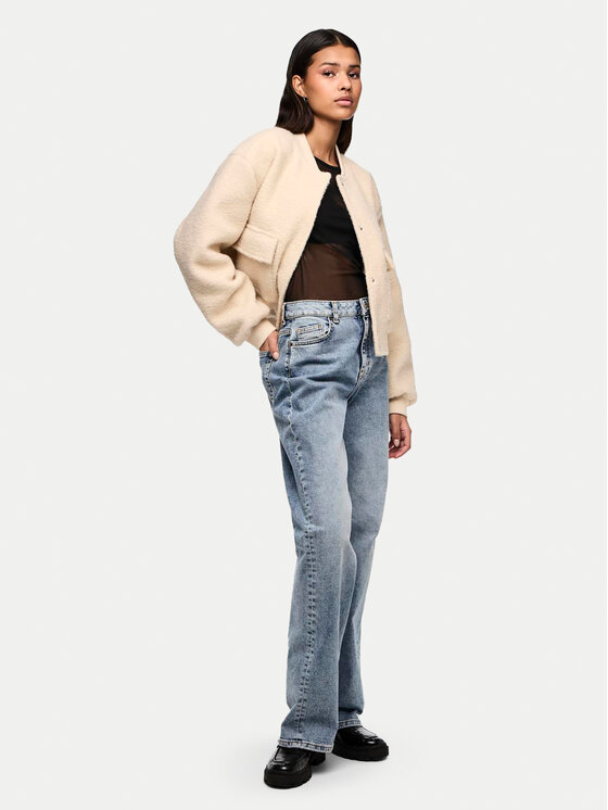 Pieces Pieces Bomber striukė Fully 17152505 Kreminė Regular Fit