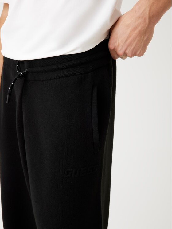 Guess Guess Kalhoty z materiálu 179300 Černá Regular Fit