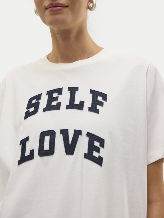 Vero Moda Vero Moda Marškinėliai Halle 10321318 Balta Loose Fit