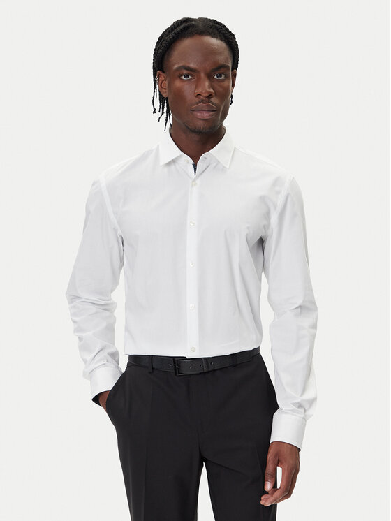 HUGO HUGO Cămașă Koey 50549766 Alb Slim Fit