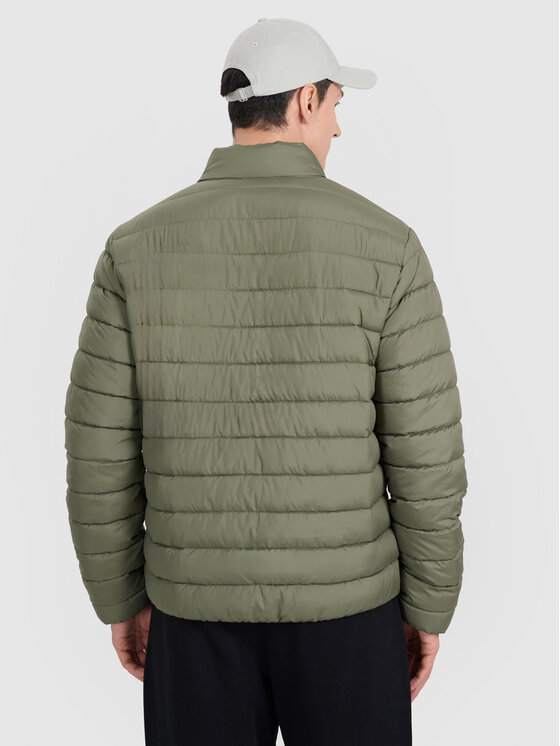 4F 4F Kurtka puchowa MIDSHOP TEXTILE Khaki Regular Fit
