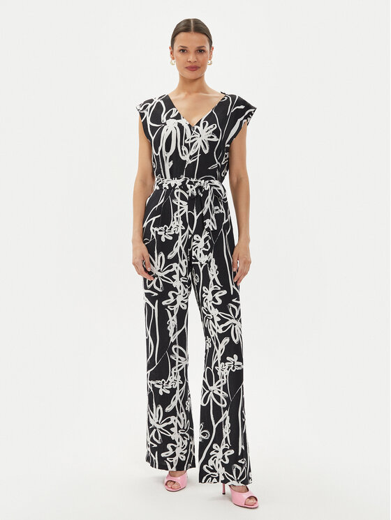 Desigual Desigual Kezeslábas Macroflor 24WWPWX0 Fekete Regular Fit