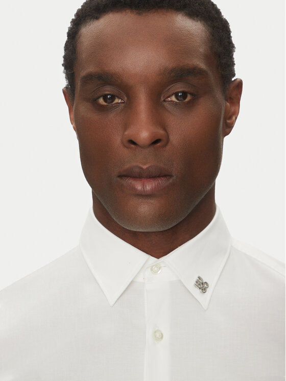 HUGO HUGO Риза Ermo 50539307 Бял Slim Fit