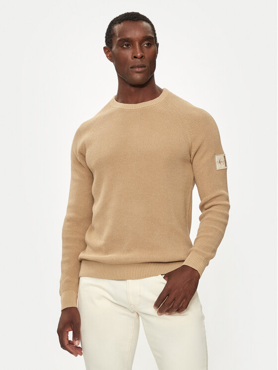 Calvin Klein Jeans Pullover J30J323989 Beige Regular Fit | Modivo.de