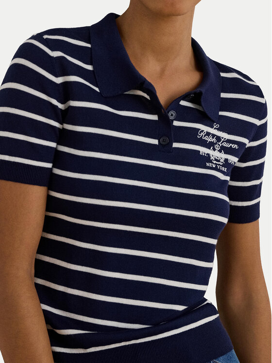 LAUREN RALPH LAUREN LAUREN RALPH LAUREN Polo 200P03506002 Granatowy Slim Fit