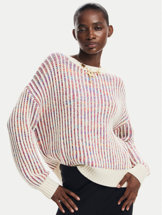 Desigual Desigual Pullover Whitehorse 24WWJF34 Écru Regular Fit
