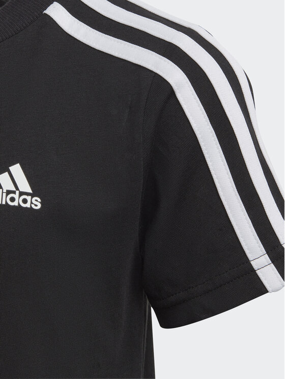 adidas adidas Marškinėliai Essentials 3-Stripes Cotton T-Shirt IC9135 Juoda Regular Fit