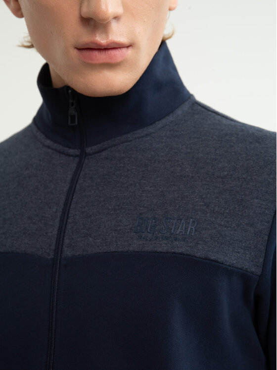 BIG STAR BIG STAR Bluza JOE Granatowy Basic Fit