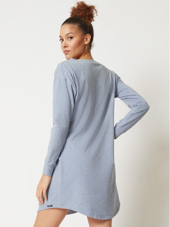Skiny Skiny Koszula nocna 80773 Szary Regular Fit