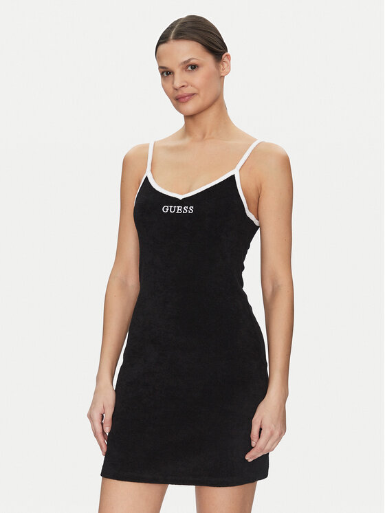 Guess Guess Rochie de zi E5GK15 KCQV1 Negru Bodycon Fit