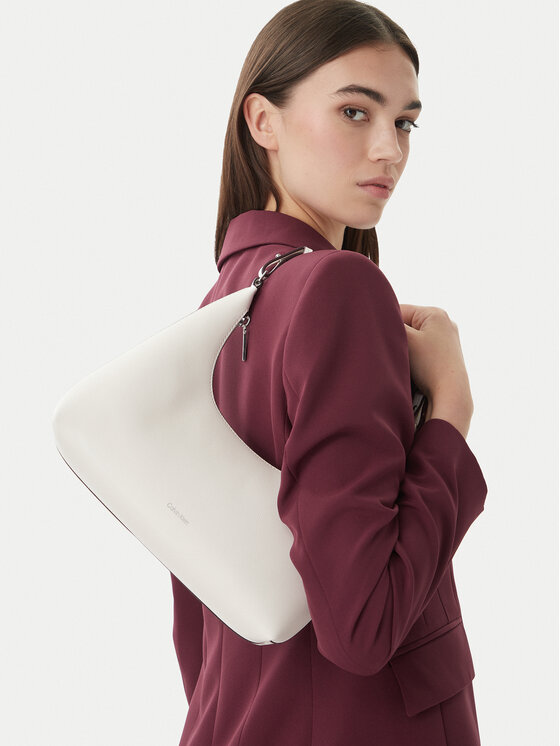 Calvin Klein Geantă Foil Logo Conv Shou?Lder Bag LV04F3272G Alb