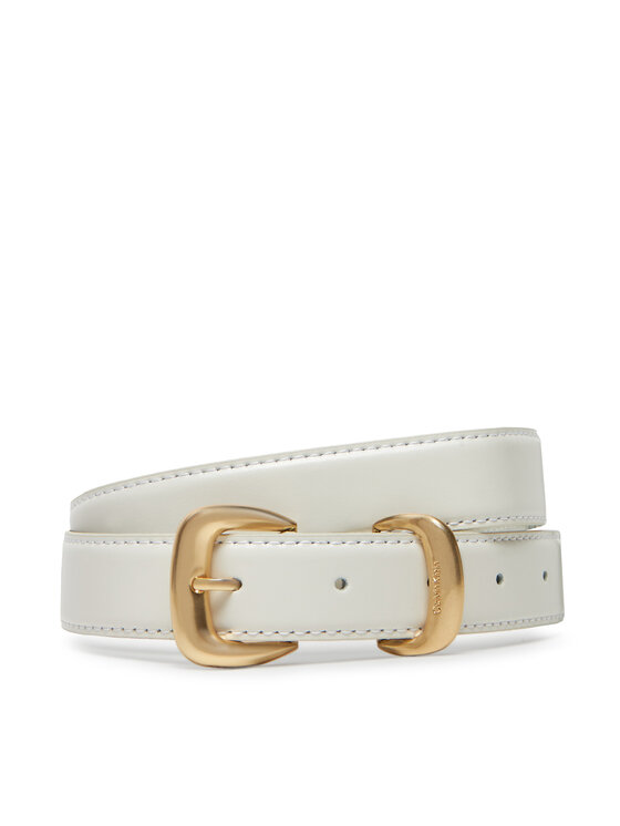 Curea de Damă Calvin Klein Sarah 2 Piece Logo Buckle Belt 25Mm LV04K7012G Alb