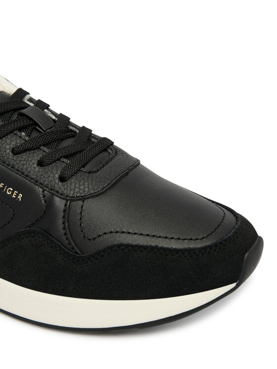 Tommy Hilfiger Tommy Hilfiger Sportcipők Monogram Mix Material Runner FW0FW09267 Fekete