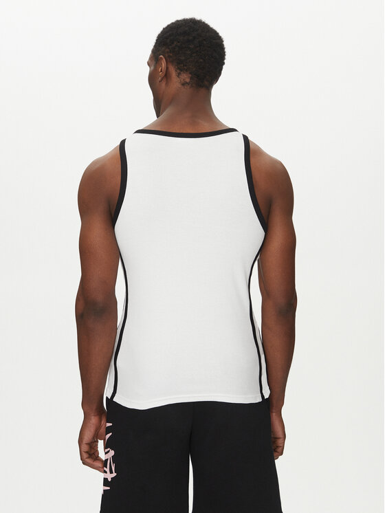 Karl Kani Karl Kani Majica brez rokavov Ellipse 60310050 Bela Slim Fit