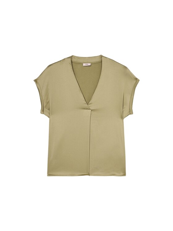 Oltre Oltre T-Shirt G268J104217N025 Zielony Regular Fit