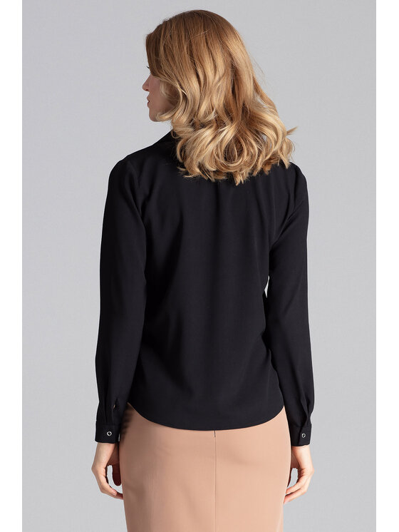 FIGL FIGL Koszula M621 Czarny Loose Fit