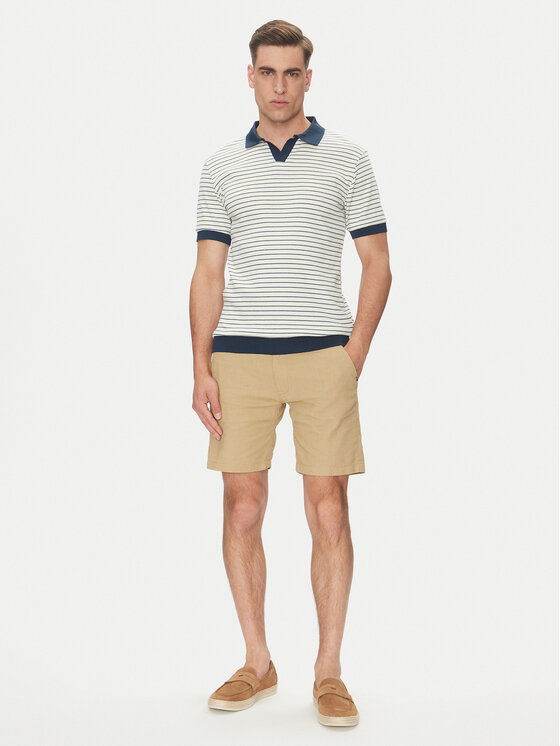INDICODE INDICODE Polokošeľa Toxi 41-130 Béžová Regular Fit