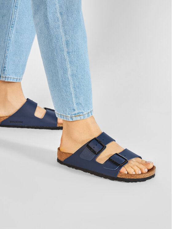 Birkenstock Birkenstock Pantoletten Arizona Birko-Flor 051753 Dunkelblau