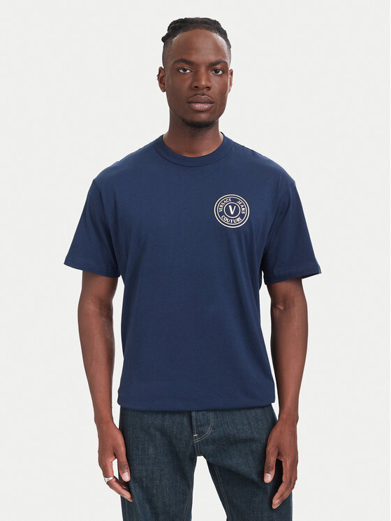 Versace Jeans Couture Versace Jeans Couture T-särk 80GAHT04 CJ00T Tumesinine Regular Fit
