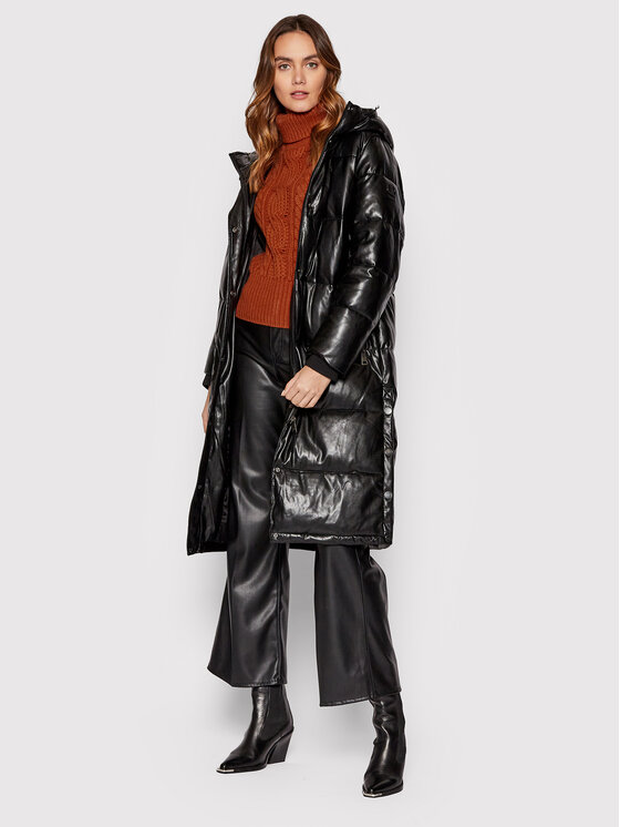 DKNY DKNY Μπουφάν από απομίμηση δέρματος DL1MPH53 Μαύρο Regular Fit