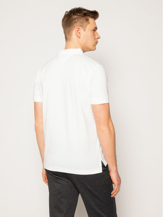 Tommy Hilfiger Tommy Hilfiger Polo marškinėliai Icon Mini Badge MW0MW13077 Balta Regular Fit