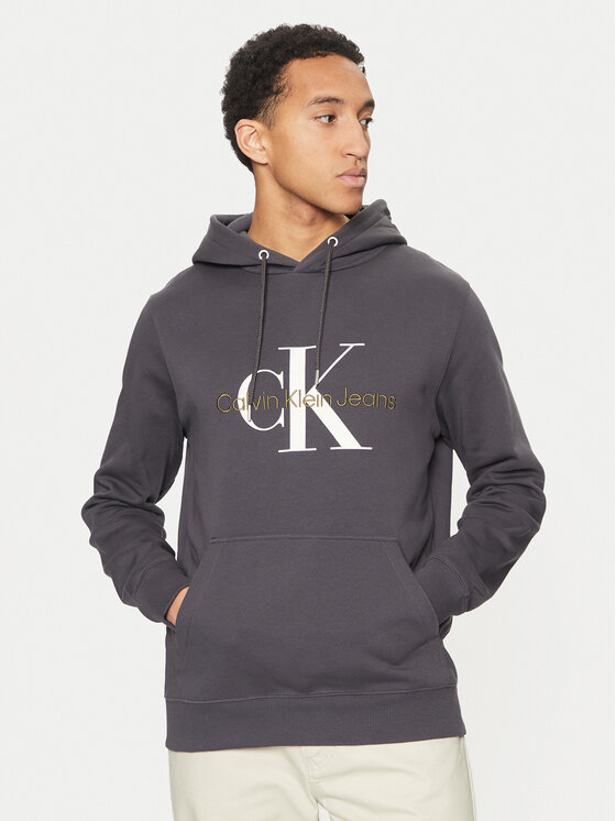 Calvin Klein Jeans Džemperis ar kapuci J30J320805 Pelēks Regular Fit