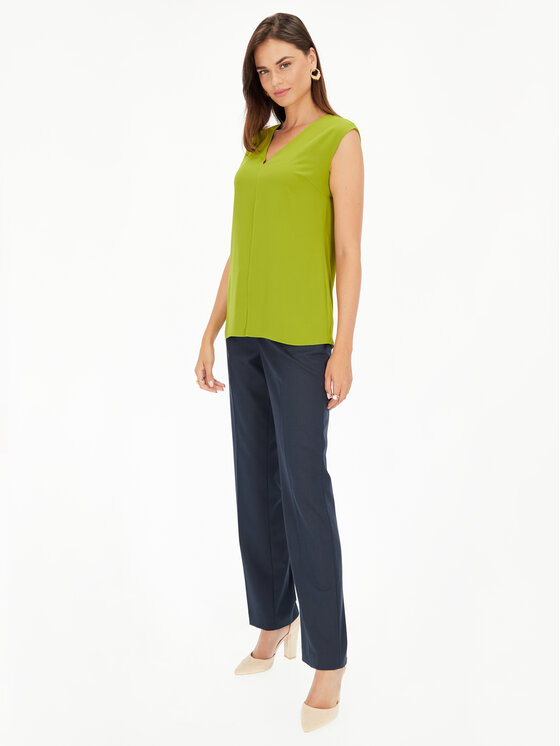 Potis & Verso Potis & Verso Bluzka Federica Zielony Regular Fit