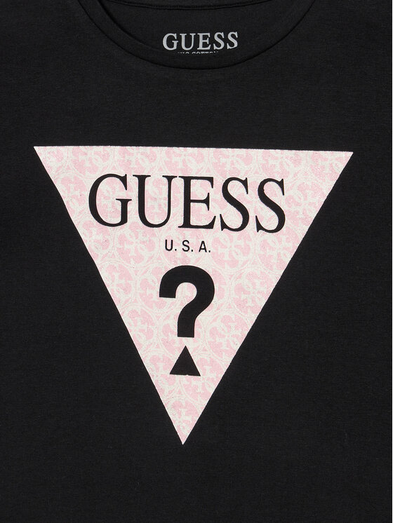 Guess Guess T-Shirt J5RI18 K6YW4 Černá Regular Fit