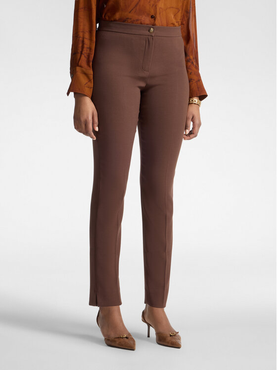 Elena Mirò Elena Mirò Spodnie materiałowe P054P000581N061 Brązowy Slim Fit