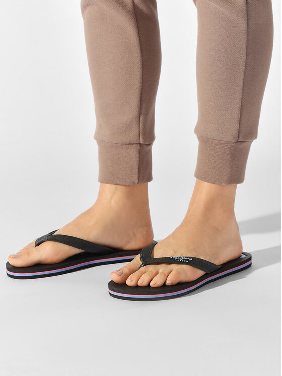 Pepe Jeans Pepe Jeans Japonke Bay Beach Claic Brand W PLS70143 Črna