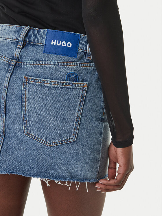 HUGO HUGO Džínsová sukňa Galanie 50561137 Modrá Regular Fit