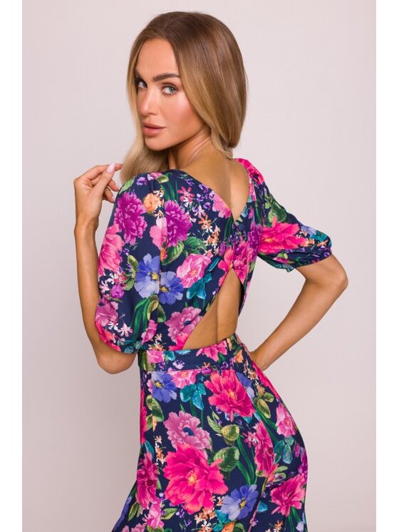 Made of Emotion Made of Emotion Kombinezon M857 Różowy Wide Leg