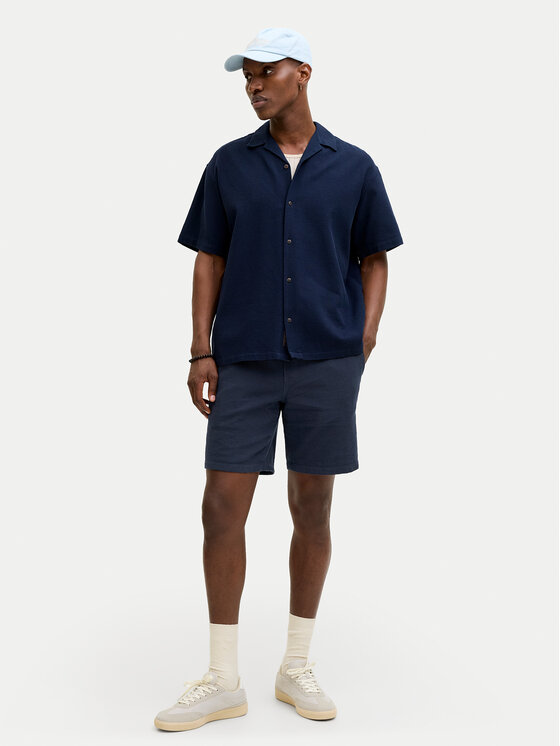 Jack & Jones Jack & Jones Pantaloncini di tessuto Jaiden 12295862 Blu scuro Relaxed Fit