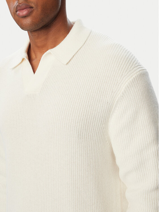 Tommy Hilfiger Tommy Hilfiger Πουλόβερ Fisherman MW0MW42804 Κρεμ Regular Fit
