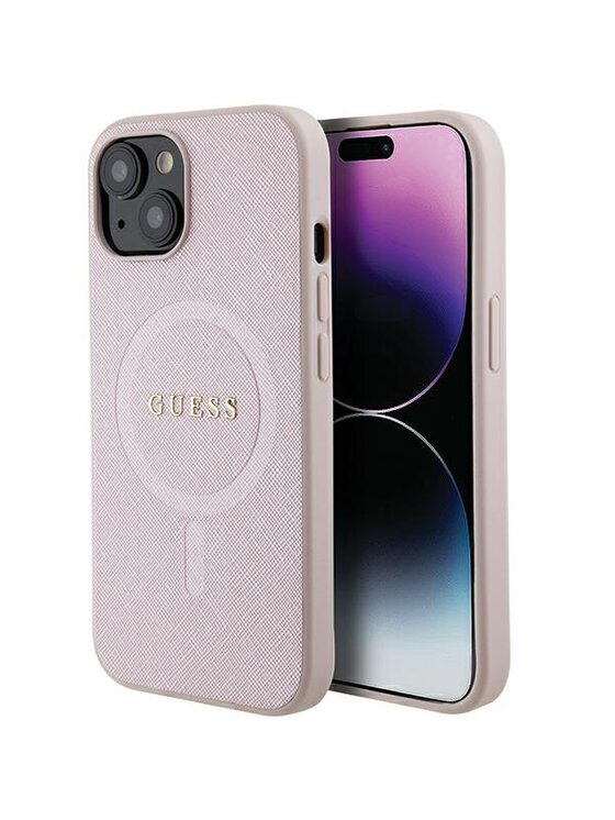 Etui na telefon Guess, Różowe, iPhone 15 Plus