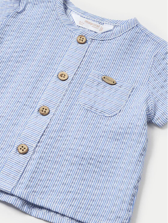 Mayoral Mayoral Completo camicia e pantaloncini 1207 Blu Regular Fit