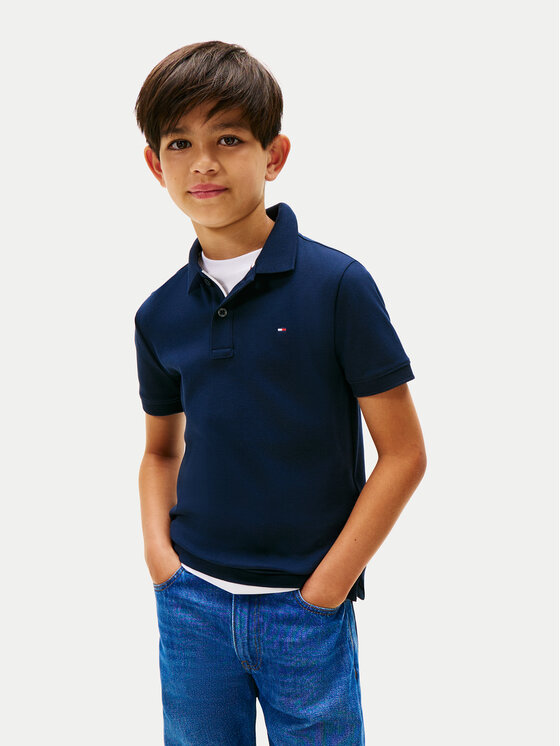 Tommy Hilfiger Tricou polo Essential KB0KB10007 Bleumarin Regular Fit