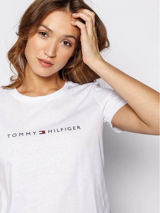 Tommy Hilfiger Tommy Hilfiger T-Shirt Essential WW0WW25281 Λευκό Regular Fit