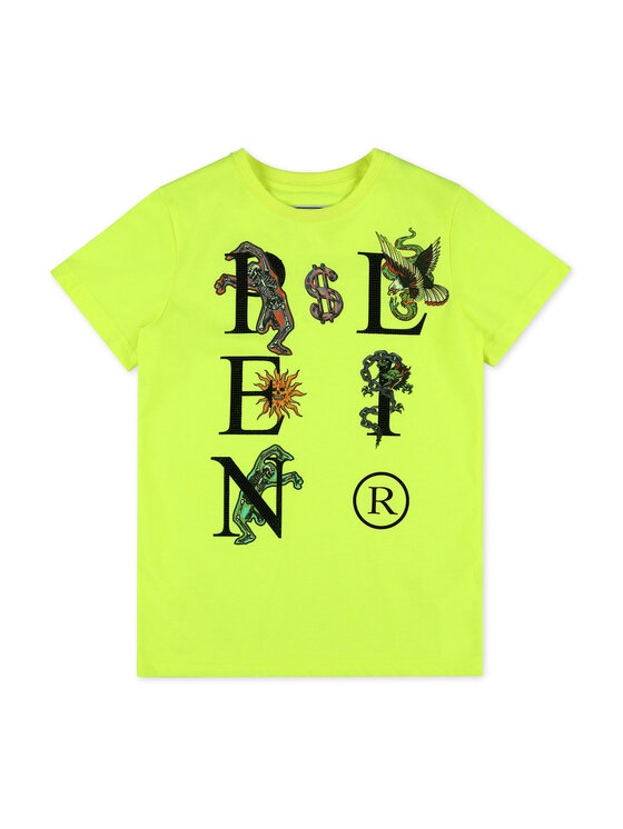 PHILIPP PLEIN PHILIPP PLEIN T-Shirt 5571 Żółty Regular Fit