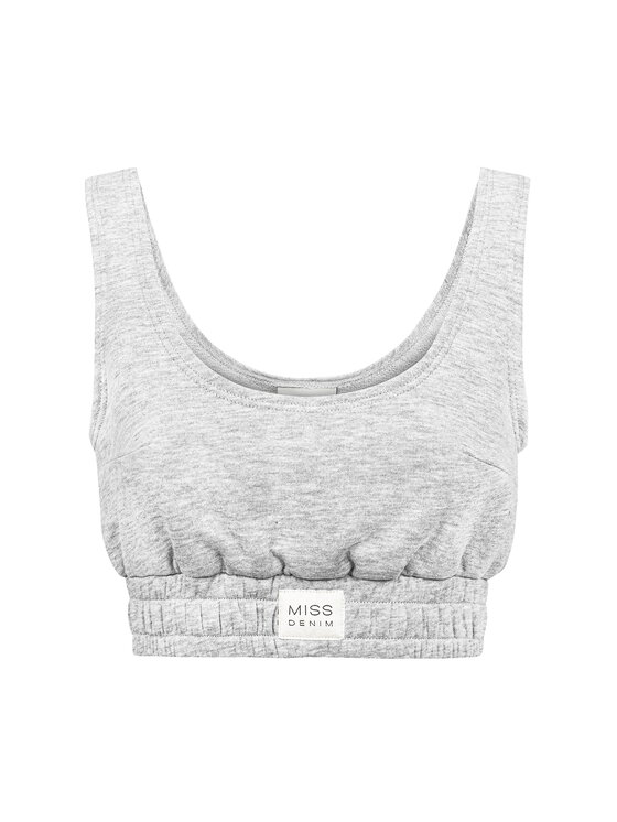 MissDenim MissDenim Top Flippy Bra Szary Basic Fit