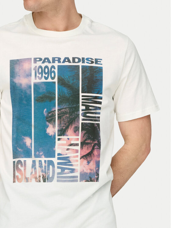 Only & Sons Only & Sons T-Shirt Magdy 22029454 Bílá Regular Fit