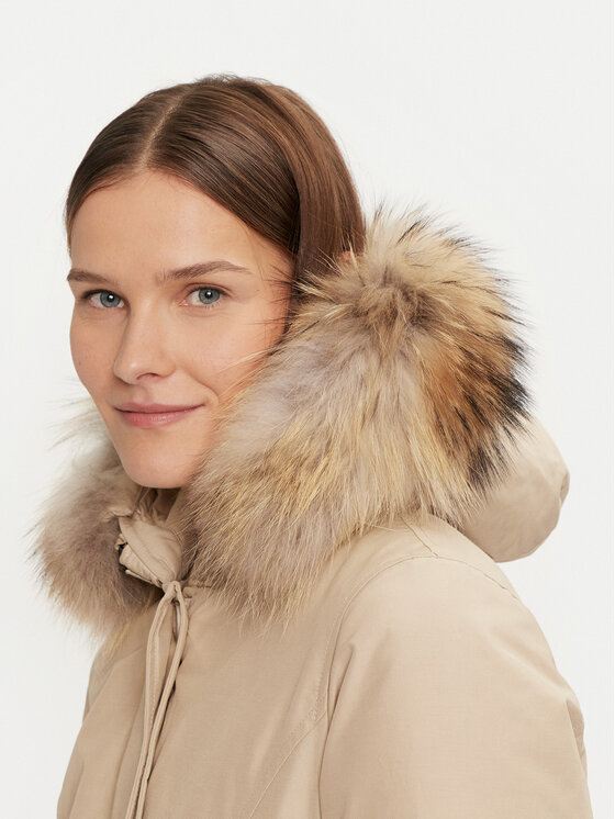 Woolrich Woolrich Pehelykabát Arctic Raccoon CFWWOU0538FRUT0001 Bézs Regular Fit