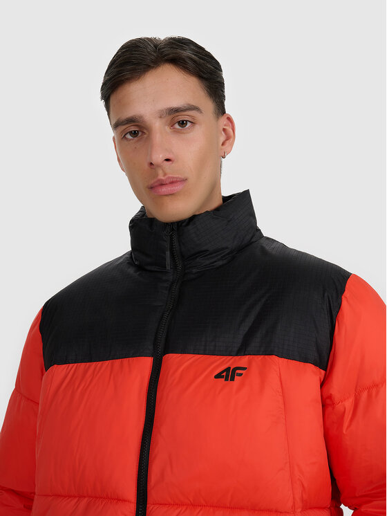 4F 4F Kurtka puchowa APRES SKI Czerwony Regular Fit