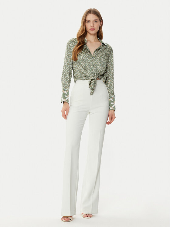 Guess Guess Srajca W4YH47 WF1T2 Zelena Regular Fit