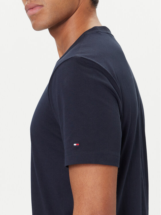 Tommy Hilfiger Tommy Hilfiger Tričko Stack Graphic MW0MW40002 Tmavomodrá Regular Fit