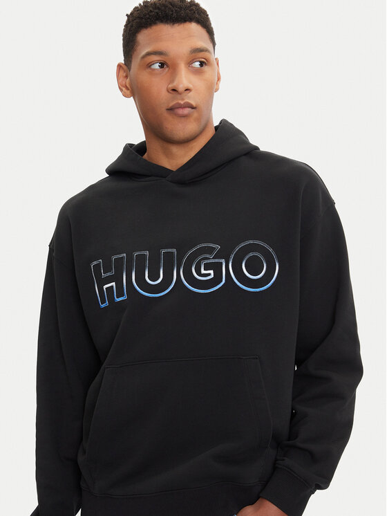 HUGO HUGO Bluză Nogudi 50549151 Negru Regular Fit