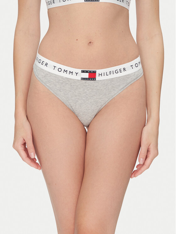 Tommy Hilfiger Tommy Hilfiger Kalhotky string UW0UW06039 Šedá