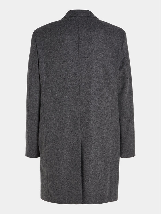 Calvin Klein Calvin Klein Płaszcz wełniany K10K110462 Szary Regular Fit