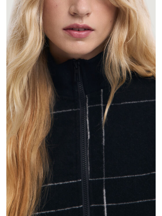 Desigual Desigual Mantella PONCHO_CUADROS ALDAMA Nero Casual Fit